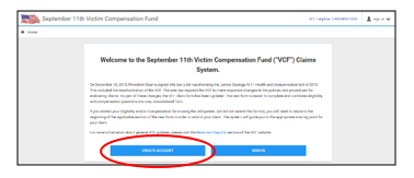 Create Account button