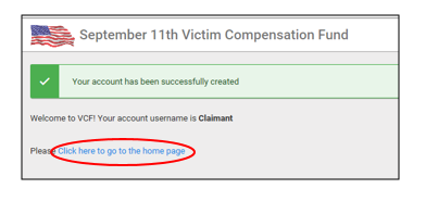 Confirmation message